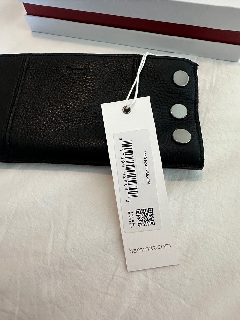 Hammitt Black Leather Wallet with Silver-Tone Studs - Picture 3 of 6
